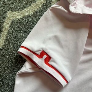 J Lindeberg light pink pol with red details